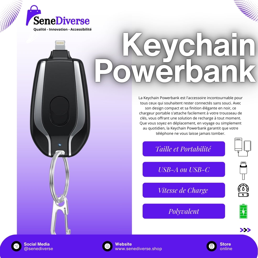 Keychain Powerbank( iphone & Samsung)