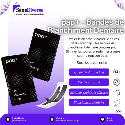 pap+ Bandes de Blanchiment Dentaire